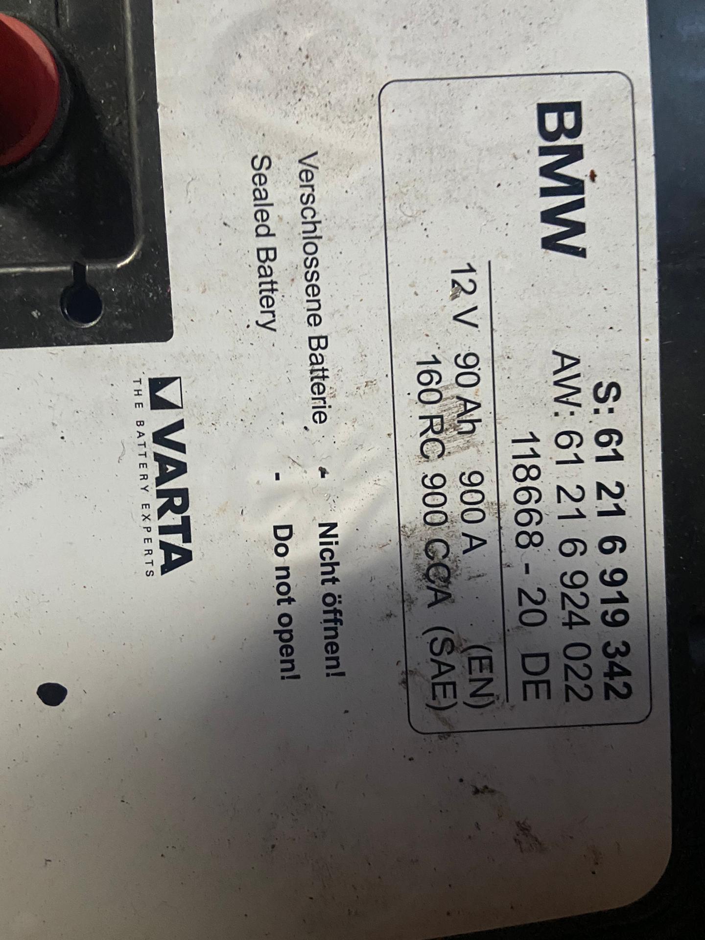 Batterie BMW AGM / VRLA TIZAUTOPARTS
