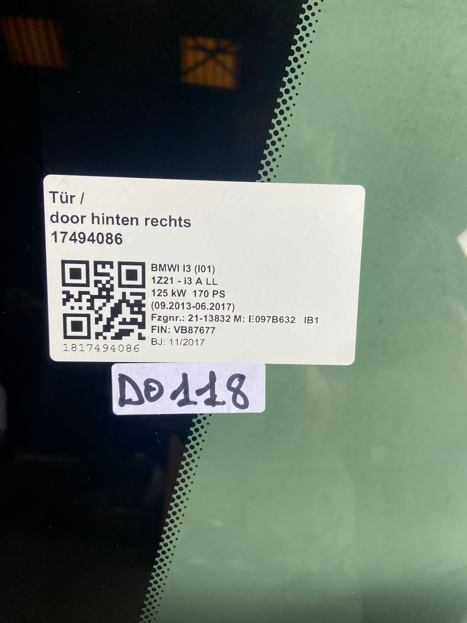 D0118_BMW_I3_Porte_ARRIERE_GAUCHE_Mineralgrau_BMW_TIZAUTOPARTS_4